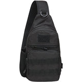 Sling Bag Chest Shoulder Backpack Fanny Pack Crossbody Bags for Men Black