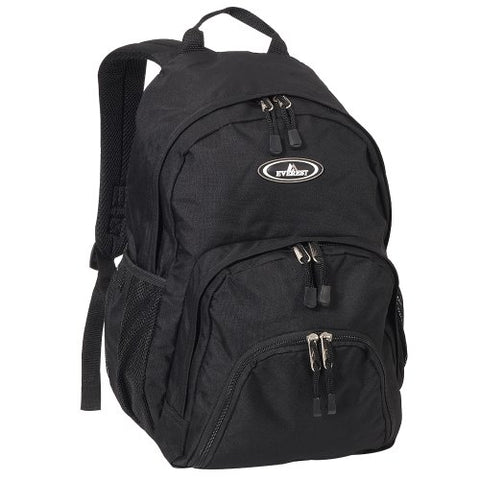Everest Luggage Sporty Backpack, Black, Medium