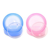 NIMENA Small Cosmetic Containers Pot Jar Lid Empty Plastic Travel Bottles Screw Cap for Samples