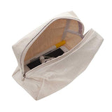 Aspire 6-Pack 100% Cotton Canvas Bags 7" x 4" x 3" Natural Travel Makeup Bags