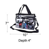 Premium Clear Makeup Organizer PVC Toiletry Bag 10" x 7" x 4" | Transparent Cosmetic Bag For