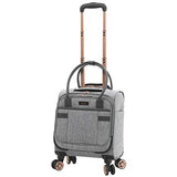 kensie Women's Hudson Softside 3-Piece Spinner Luggage Set, Heather Gray, (20/24/28)