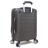 Dejuno Compact Hardside 20-Inch Carry-on Luggage with Laptop Pocket - Charcoal