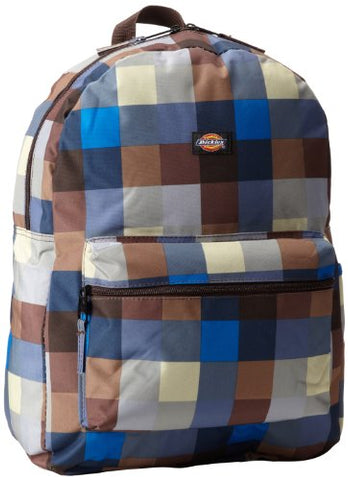 Dickies Student Backpack, Buffalo Plaid Blue, One Size