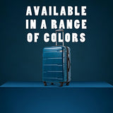 Coolife Luggage Expandable 3 Piece Sets PC+ABS Spinner Suitcase 20 inch 24 inch 28 inch (Caribbean Blue new)