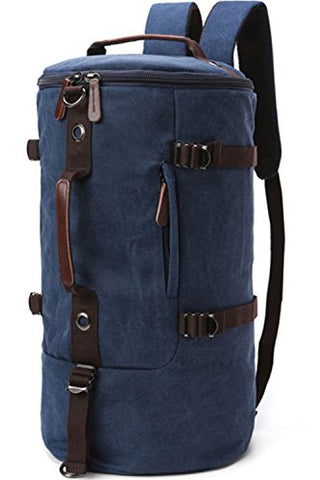Aidonger Travel Bag Carry on Bag Barrel Hiking Backpack (Dark Blue)