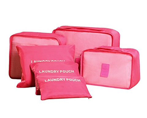 Damara Large Travel Bags Organizers Bra Underwear Pouch Storage With Handle,Rose