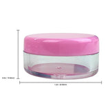 (Quantity: 200 Pcs) Beauticom 5G/5ML Round Clear Jars with Pink Lids for Cosmetics, Medication, Lab and Field Research Samples, Beauty and Health Aids - BPA Free