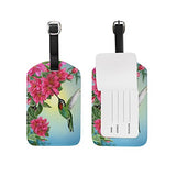 Mrmian Flower Bird Hummingbird Luggage Tag For Baggage Suitcase Bag Leather 1 Piece