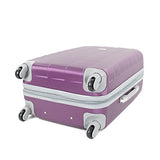 Amka Lightweight Abs Spinner Expandable Luggage Set, Grape, 3 Piece