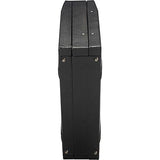 Mancini 4" Leather Expandable Attache Case - Black