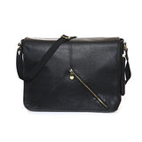 Jill-E Designs Sasha 15" Leather Laptop Bag, Black (473202)