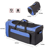 Jetstream Foldable 145L Duffle Bag with Triple Inline Wheels - Large Collapsible Duffel for Camping & Travel