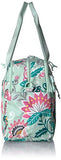 Vera Bradley Lighten Up Weekender Travel Bag, Polyester, Mint Flowers
