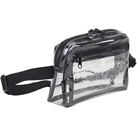 Fuel Fashion Clear Fanny Pack, Stadium Security Approved Belt Bag with Front Easy Access Pocket