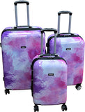 Kemyer 788 Vintage World Series Lightweight 3-PC Expandable Hardside Spinner Luggage Set (Marble)