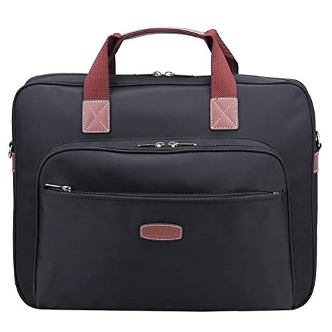 Ronts Black Nylon 14" Laptop Messenger Bag for Men Briefcase Business a4 Shoulder Work Tote Attache