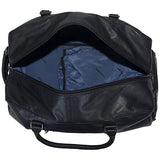 Kenneth Cole Reaction Men's 20" Leather Top Zip Travel with RFID Duffel Bag Black One Size