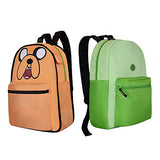 Sprite Beat Reversible Backpack for Kids - Cute Backpack Casual School Backpack Cartoon Backpack College Backpack - Orange Dog / Green School Bookbag
