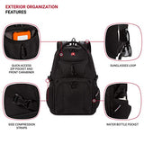 SWISSGEAR 1900 ScanSmart Mini/Slim Version Laptop Backpack | Fits Most 13 Inch Laptops and Tablets | TSA Friendly Backpack | Ideal for Work, Travel, School, College, and Commuting, 16” x 11” x 6”- Black