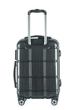 Brio Luggage ABS Hardside Luggage 3 Piece Set - Black