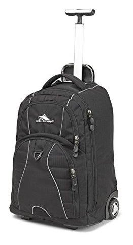High Sierra Freewheel Wheeled Laptop Backpack, Black