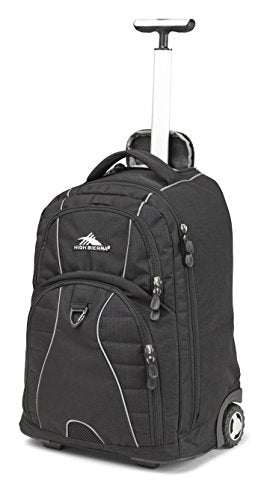 High Sierra Freewheel Wheeled Laptop Backpack, Black