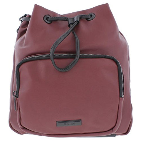 Kenneth Cole Reaction Womens Ruby Faux Leather Colorblock Backpack Red Medium