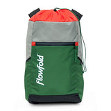 Flowfold Lightweight Packable Cinch Pack Minimalist Backpack - Made In Usa - Green & Silver