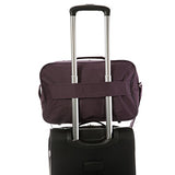 16 Inch Carry On Hand Luggage Flight Duffle Bag, 2nd Bag or Underseat, 19L (Plum)