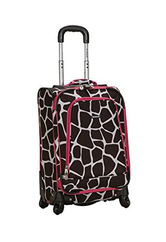 Rockland Luggage 20 Inch Spinner Carry On, Pink Giraffe, One Size
