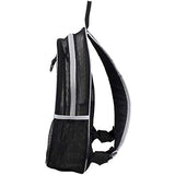 Eastsport Active Mesh Backpack with Padded Adjustable Straps, Black/Gray Trim