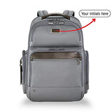 Briggs & Riley @work Large Cargo Laptop Backpack (GREY, FREE MONOGRAMMING & FREE RETURNS)