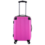 GHP 15.2"x10.4"x22.4" Pink Scratch-resistant Lightweight & Durable Trolley Suitcase