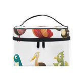 Makeup Organizer Set Of Birds Womens Zip Toiletry Bag Large Case Cosmetic Bags