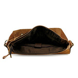 GEARONIC TM Men's Vintage Canvas Leather Messenger Bag Satchel School Military Shoulder Travel