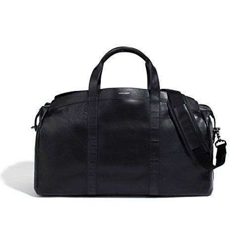 The Gateway Duffel Black Leather Bag by Hook & Albert