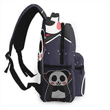Hiking Work Walking Cycling Backpack Daypack Lightweight Polyester Multipurpose Anti-Theft Rucksacks Big Capacity Bookbag, Cute Funny Vampire Panda Stars
