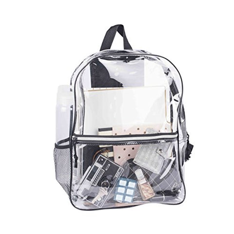 Bags For Less Transparent Vinyl Security Backpack By All Clear Stadium Safety Travel Rucksack