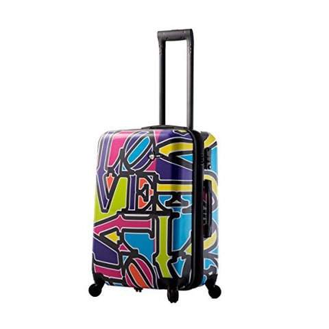 Mia Toro Love Collection Hard Side 24 Inch Spinner, Lcp Purple