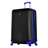 Olympia Apache 3Pc Hardcase Spinner Luggage Set, Black/Blue