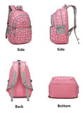 Fanci Lovely Dog Paw Prints Elementary Middle School Backpack Bookbag for Teen Girls Waterproof