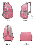 Fanci Students Candy Color School Bag Lovely Dog Paw or Butterfly Prints Large Capacity Backpack
