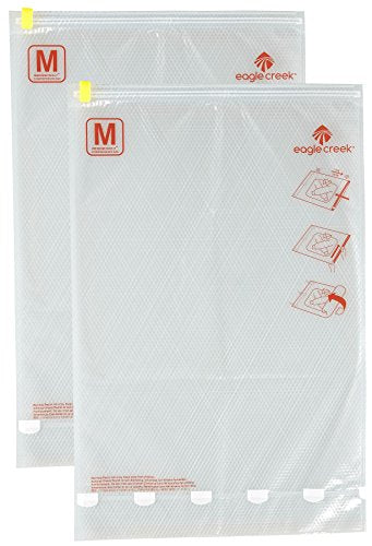 Eagle Creek Pack-it Compression Sac (md) -2pc Set, Clear/Flame Orange