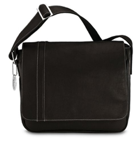 David King & Co. Deluxe Medium Messenger with Inlay, Cafe, One Size