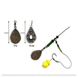 LIZHOUMIL 217/252pcs Carp Fishing Tackle Box Anti Tangle Sleeve line aligner Bait Screw Stoper carp Hook carp Sinker T0514-217 Pieces Without Corn