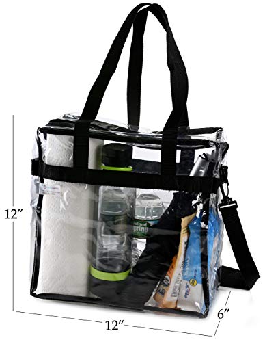 Clear 12 x 12 x 6 NFL Stadium Approved Tote Bag with VELCRO CLOSURE –  ImpecGear