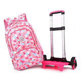 Xhhwzb Girl'S Wheeled Backpack Trolley School Bag Travel Rolling Backpacks (Color : B)