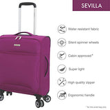 Regent Square Travel - Expandable Softside Luggage Set With Spinner Goodyear Wheels - Set of 2 Pieces - Soft Case - Fuchsia