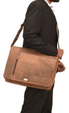 Dh Valley Genuine Buffalo Leather Messenger Bag In Vintage Style Shoulder Travel Bag Laptop Bag